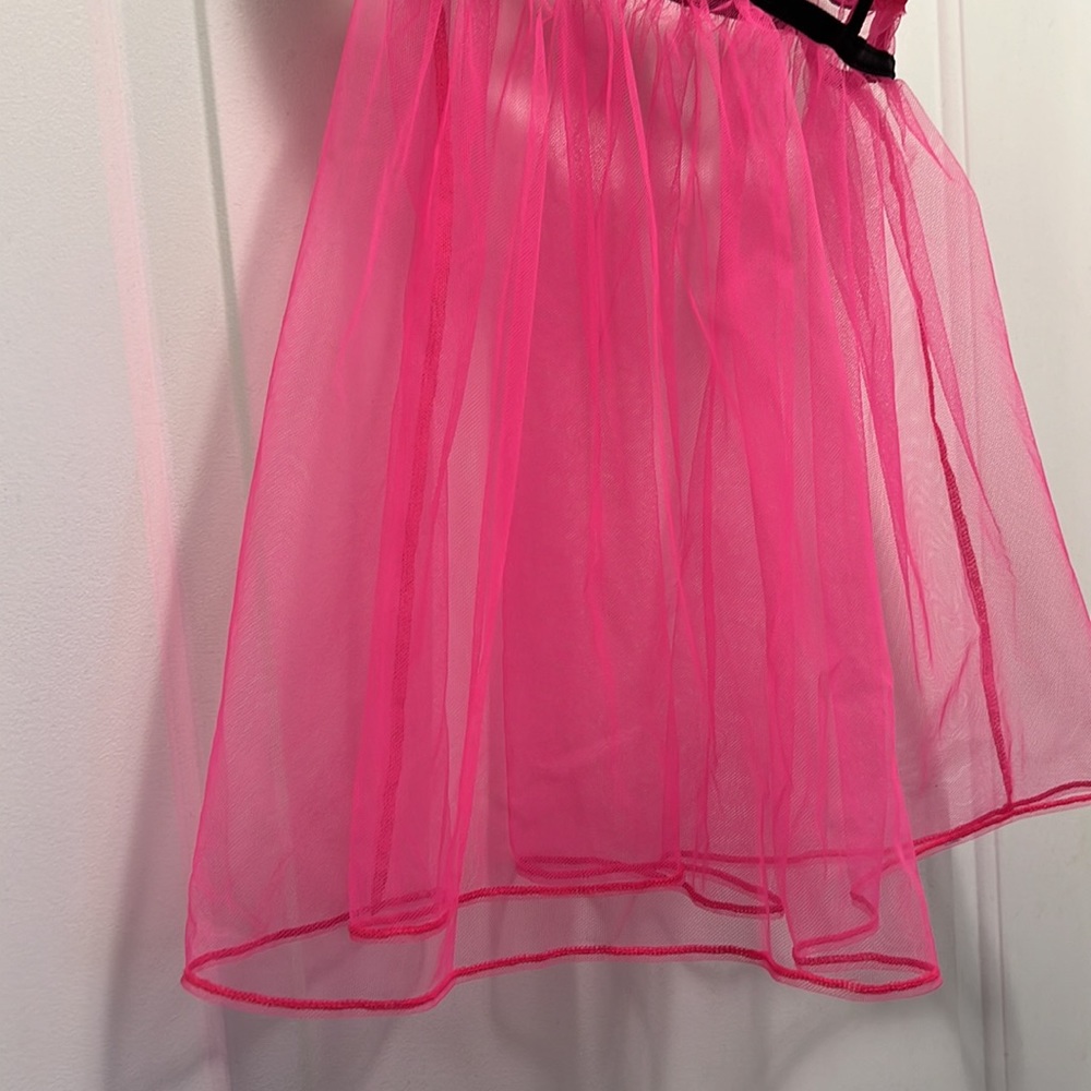 Victoria’s Secret Pink and Black Babydoll Lingerie Size 36D - Picture 6 of 11